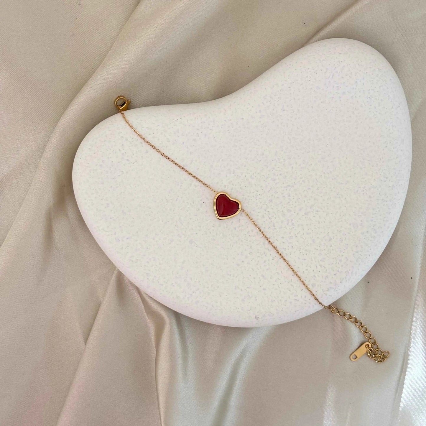 Sangria Heart Bracelet