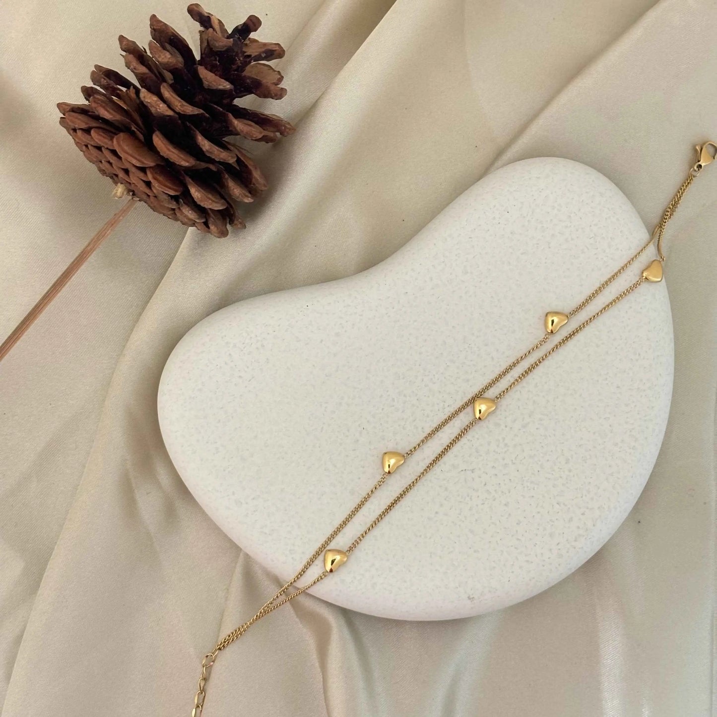 Heart Strings Chain Bracelet