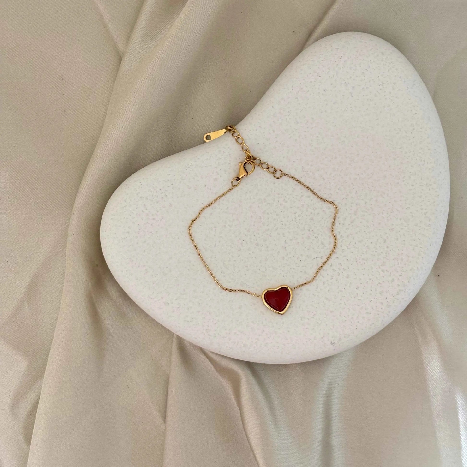 Sangria Heart Bracelet