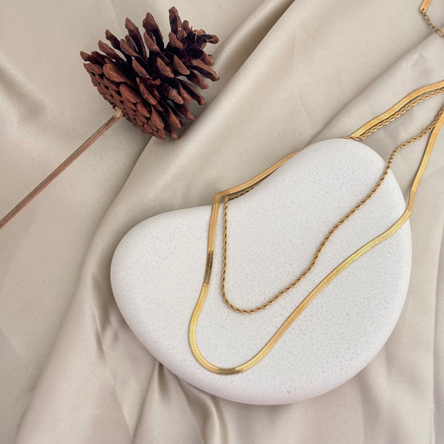 Rope & Snake Layered Necklace - SRYN