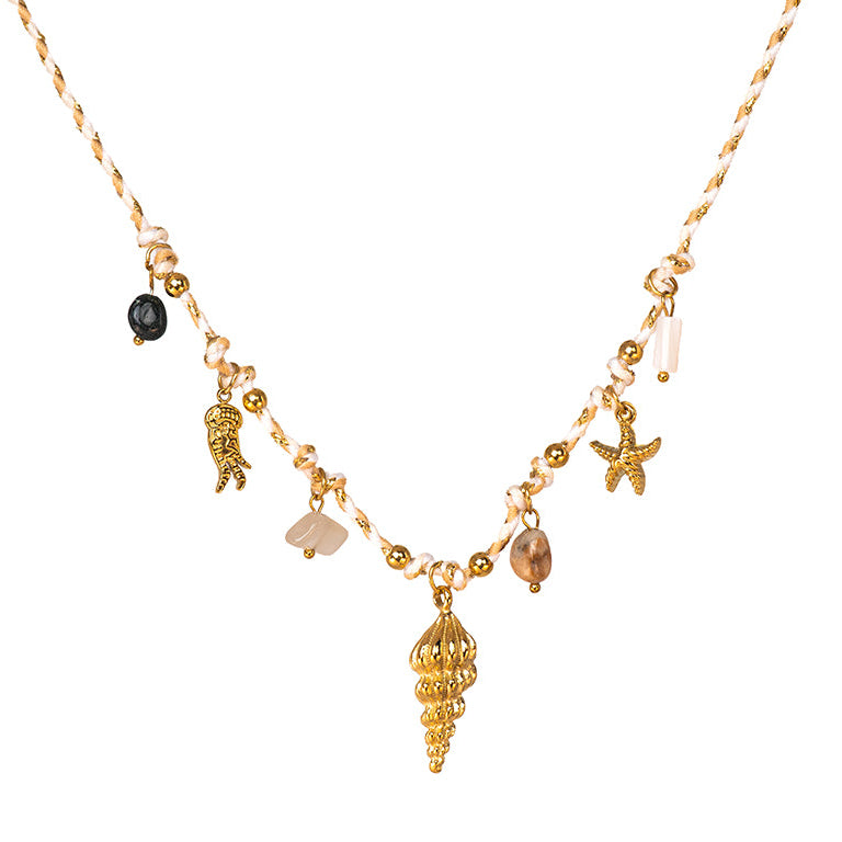 Sea you soon charm necklace