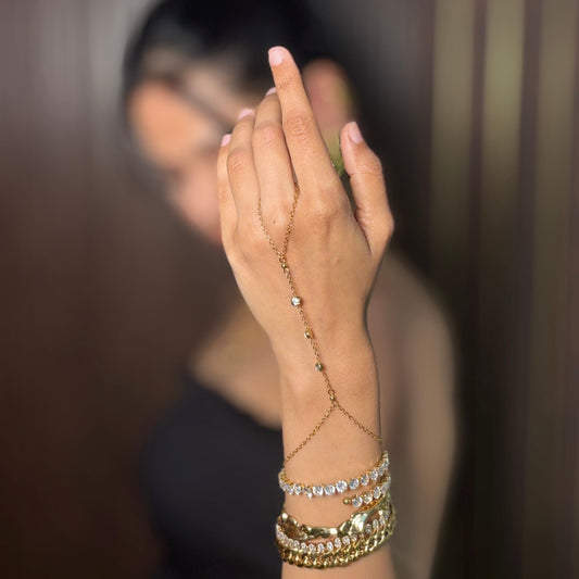 Boardroom Princess Hand Chain Bracelet - SRYN
