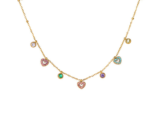 Marshmallow Heart Charm Necklace