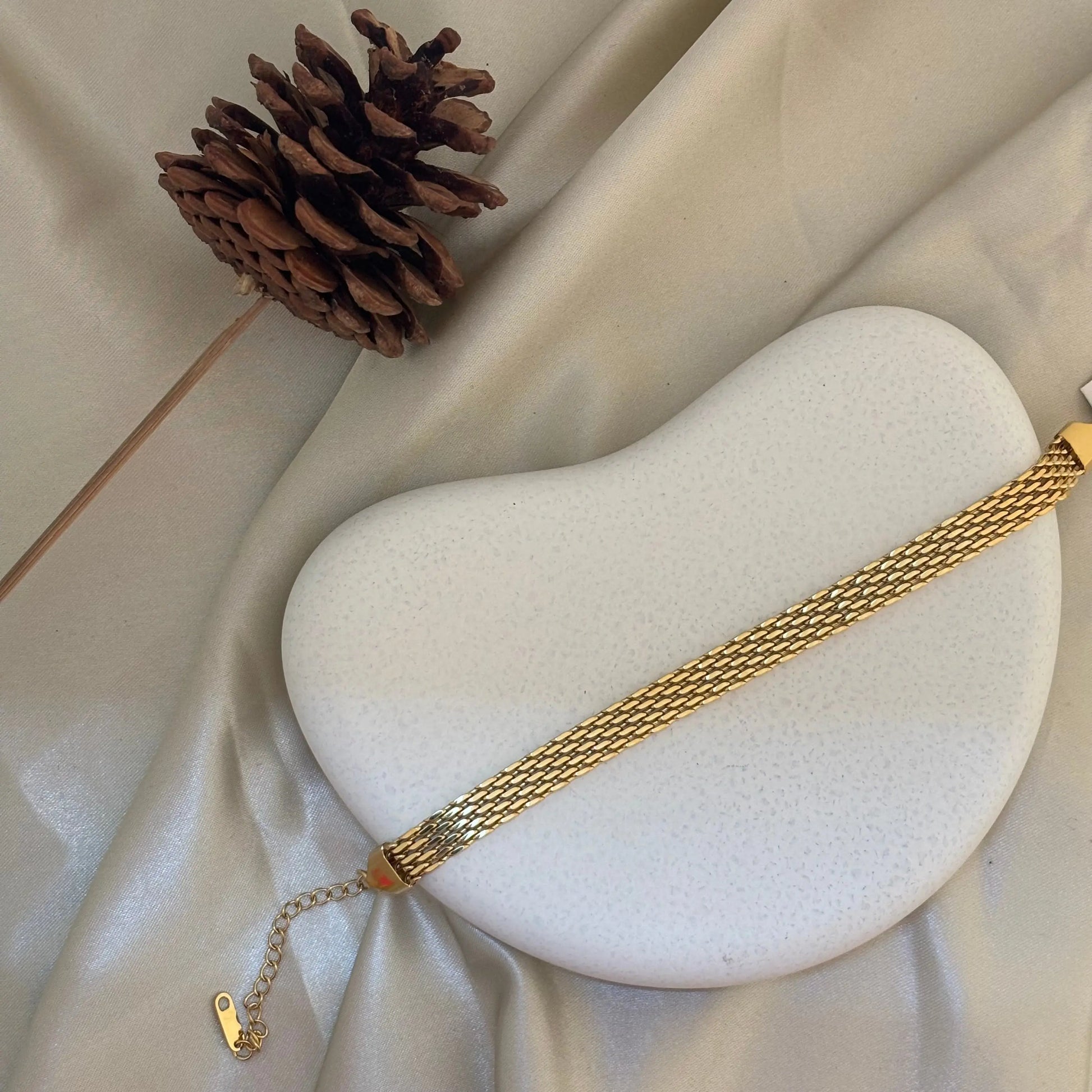 Gloden Grain Link Bracelet - SRYN