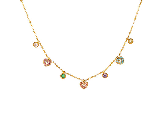 Marshmallow Heart Charm Necklace