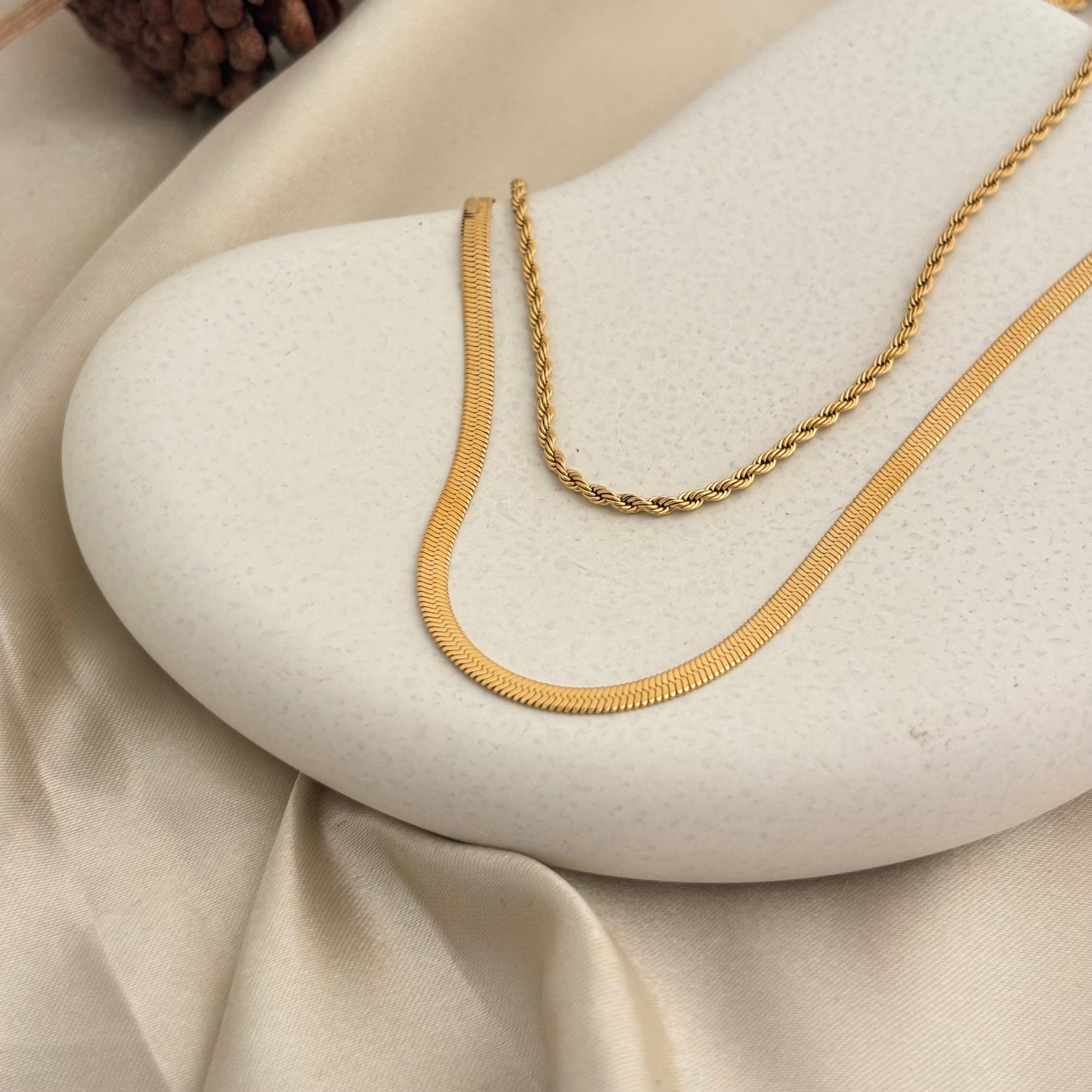Rope & Snake Layered Necklace - SRYN