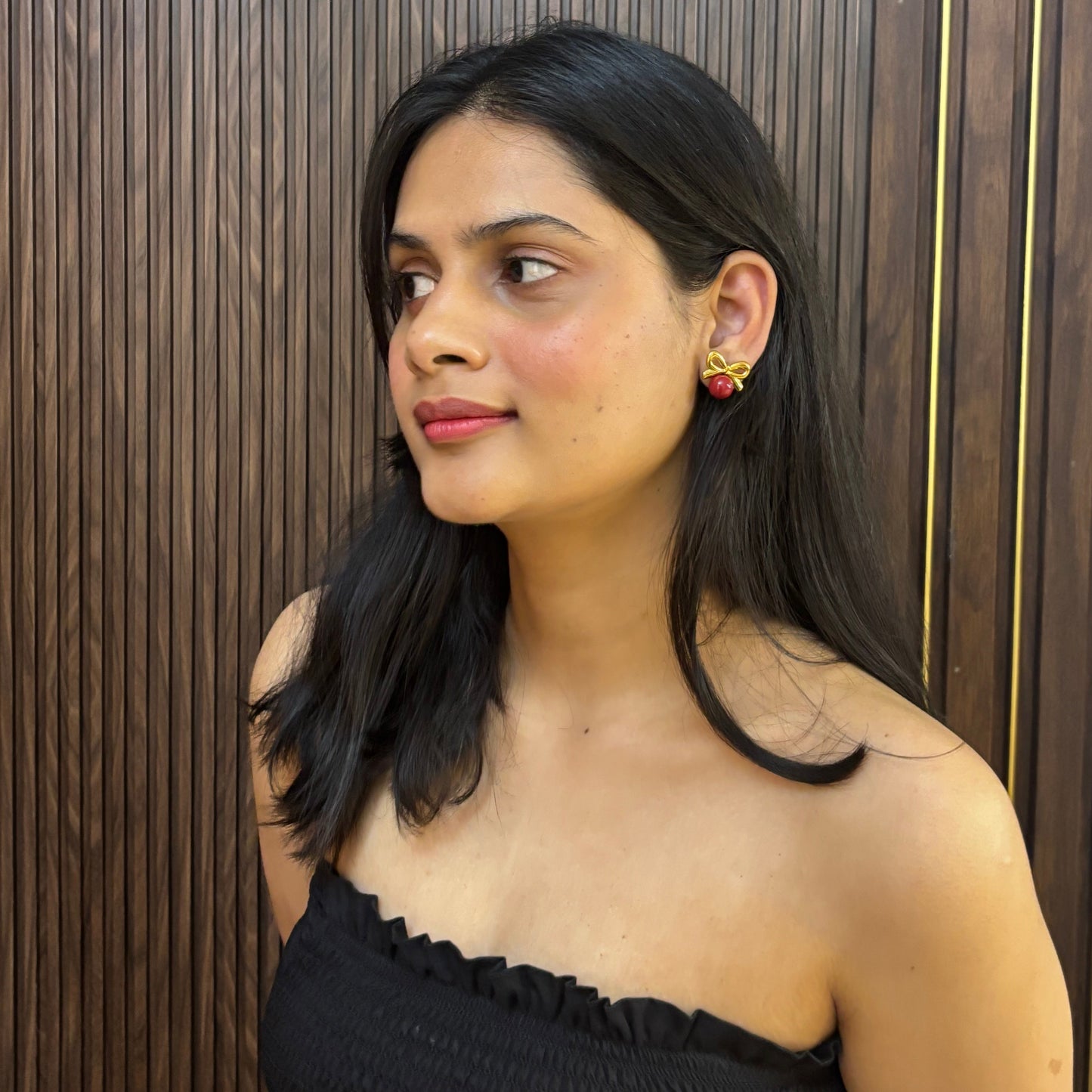 Cherry Bow Earrings - SRYN