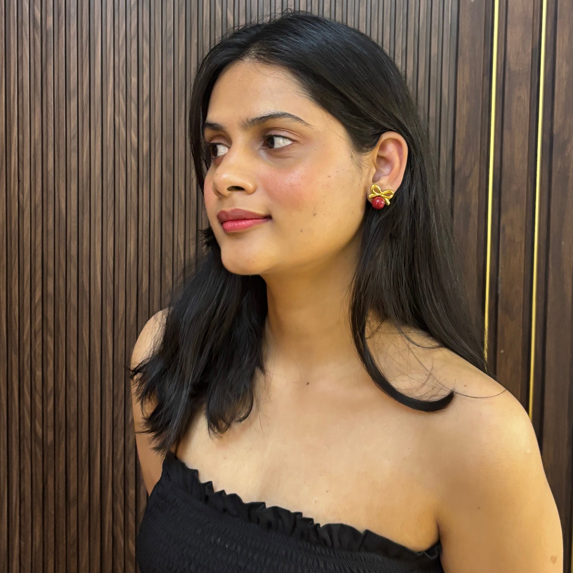 Cherry Bow Earrings - SRYN