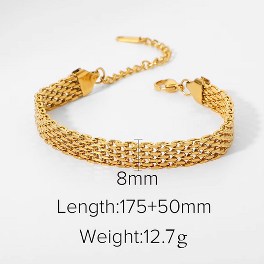 Gloden Grain Link Bracelet - SRYN