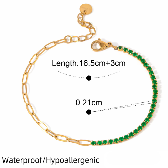 SRYN Green Tennis Bracelet - SRYN