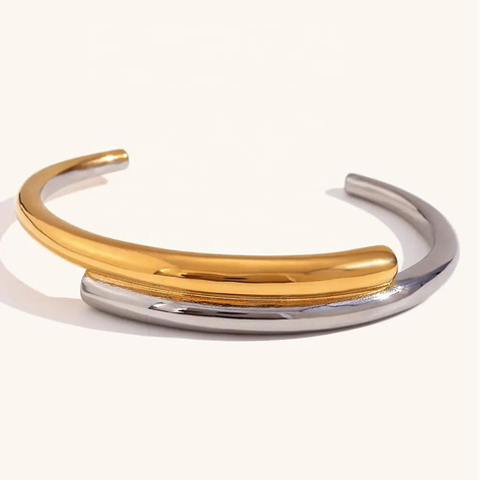 Fire & Frost Bi-metal Cuff Bracelet - SRYN