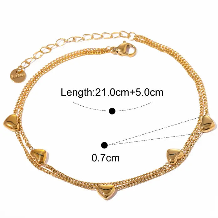Heart Strings Chain Bracelet