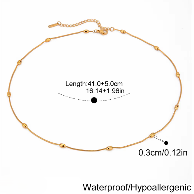 Sunlit Beads Chain Necklace - SRYN