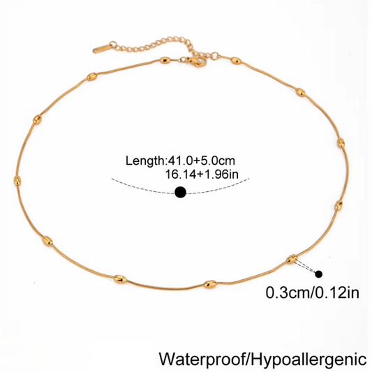 Sunlit Beads Chain Necklace - SRYN