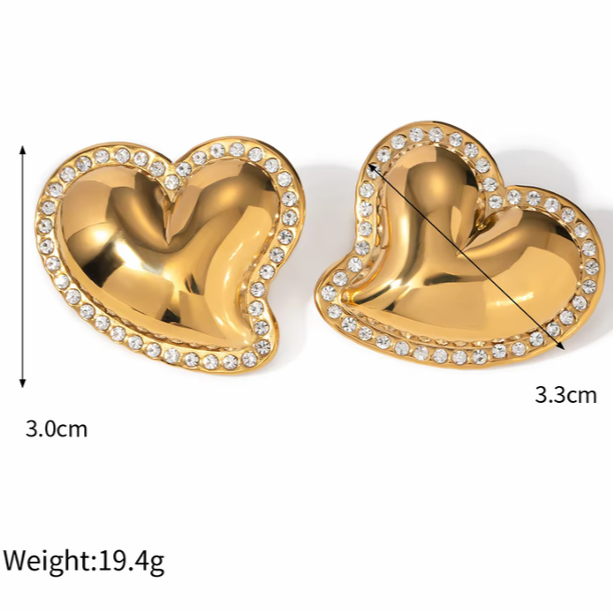 Love Crush Heart Earrings - SRYN