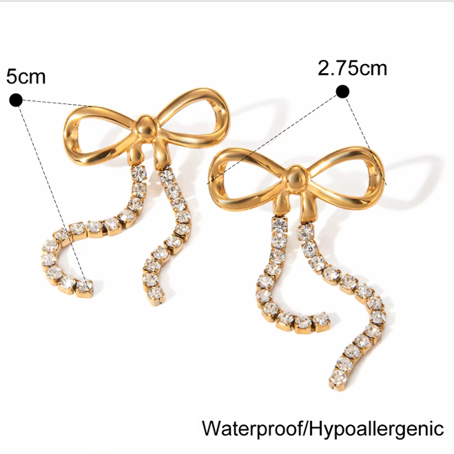 Midnight Bow Earrings - SRYN