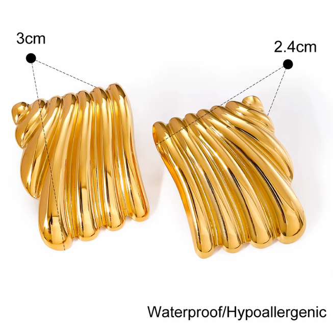Hailey Square Wave Earrings - SRYN