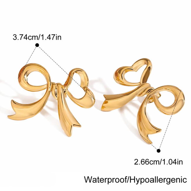 Bow Kiss Earrings - SRYN