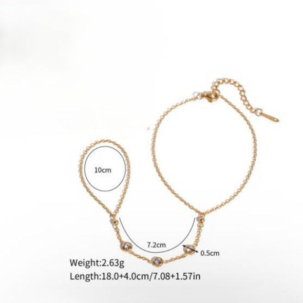 Boardroom Princess Hand Chain Bracelet - SRYN